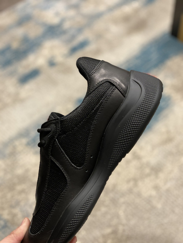 PRAD BLACK RED CUP BIKE FABRIC SNEAKERS