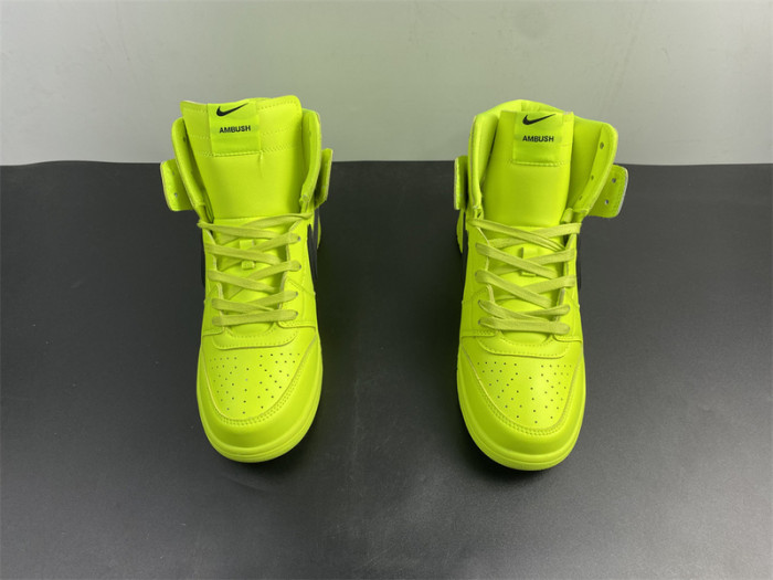 nike dunk high x ambush flash lime - cu7544-300