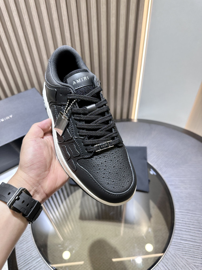 amiri skeleton low-skel top sneakers black amfosr1023