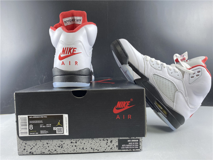 jordan 5 retro fire red silver tongue (2020) - da1911-102