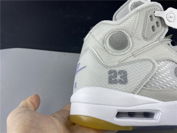 off white air jordan 5 sp grey green - ct8480-105