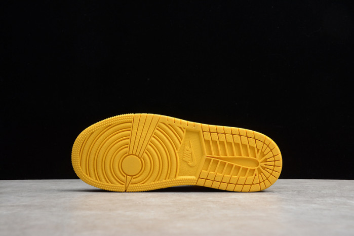 air jordan 1 kids yellow toe black white 552724-035