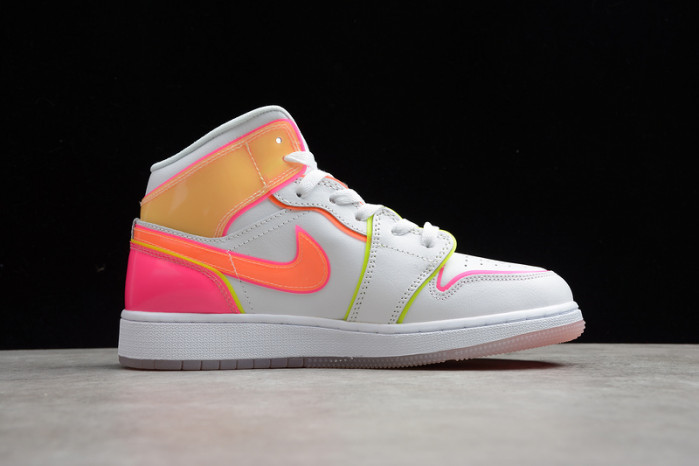air jordan 1 mid gs "edge glow" 2020 - cv4611 100