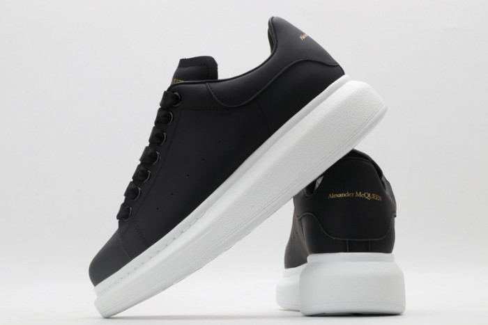 alex mcqu black white sole sneakers