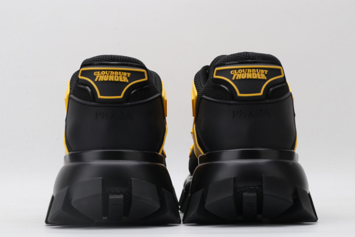 PRAD BLACK YELLOW SNEAKERS