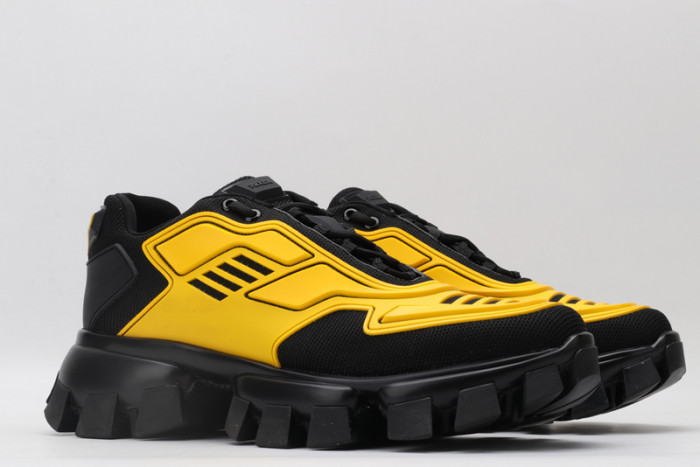 PRAD BLACK YELLOW SNEAKERS