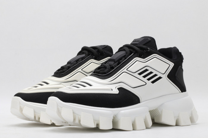 PRAD WHITE BLACK SNEAKERS