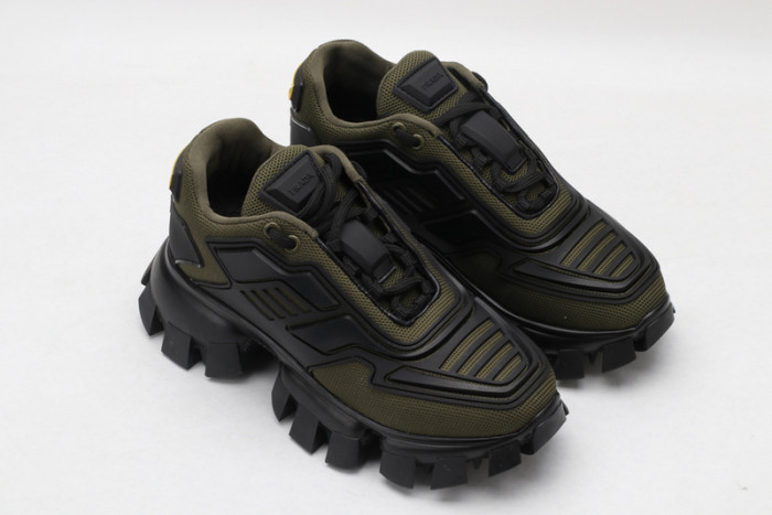 PRAD BLACK GREEN SNEAKERS