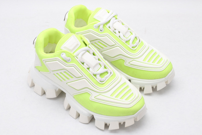 PRAD WHITE LEMON GREEN SNEAKERS