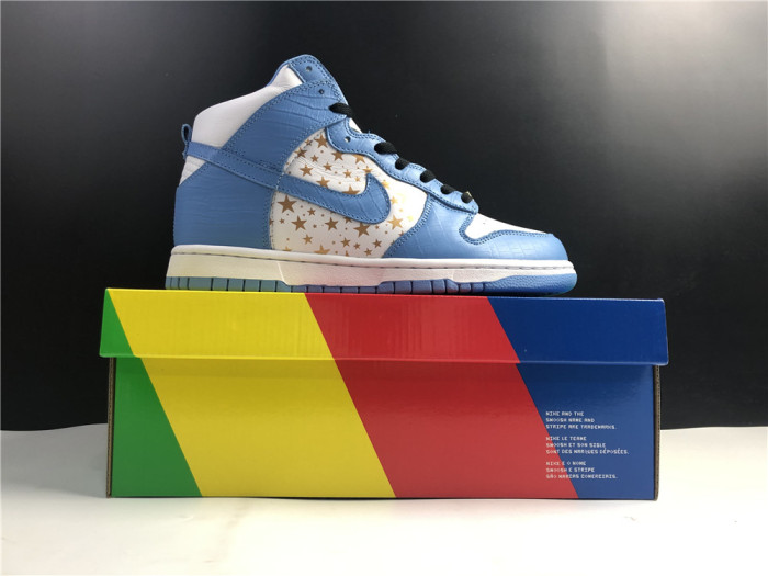 nike dunk high pro sb blue stars 307385-141