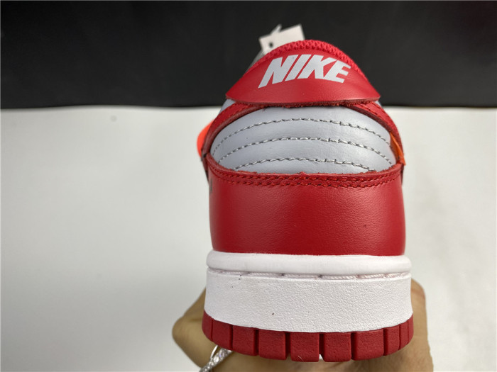 nike dunk low off-white university red - ct0856-600
