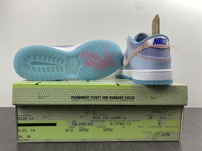 nike dunk low union passport pack argon dj9649-400