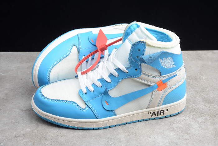 off-white air jordan 1 powder blue unc - aq0818-148