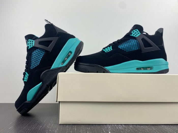 air jordan 4 black tiff any green bq7669-132