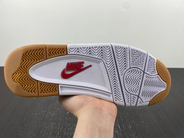 nike sb x air jordan 4 white brown dr5415-120