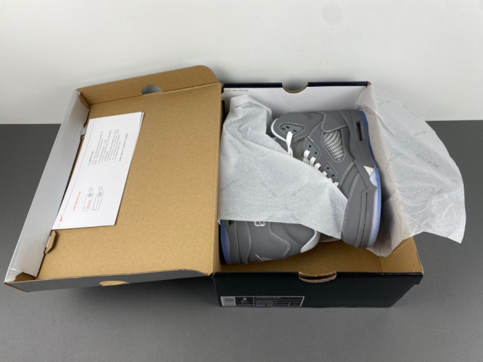 OFF WHITE AIR JORDAN 5 RETRO WOLF GREY - 136027-005