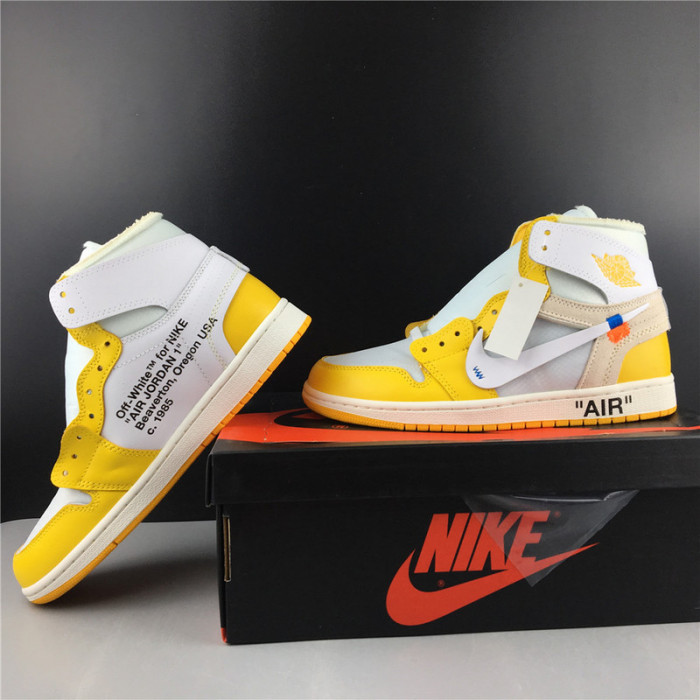 off-white air jordan 1 retro canary yellow aq0818-149