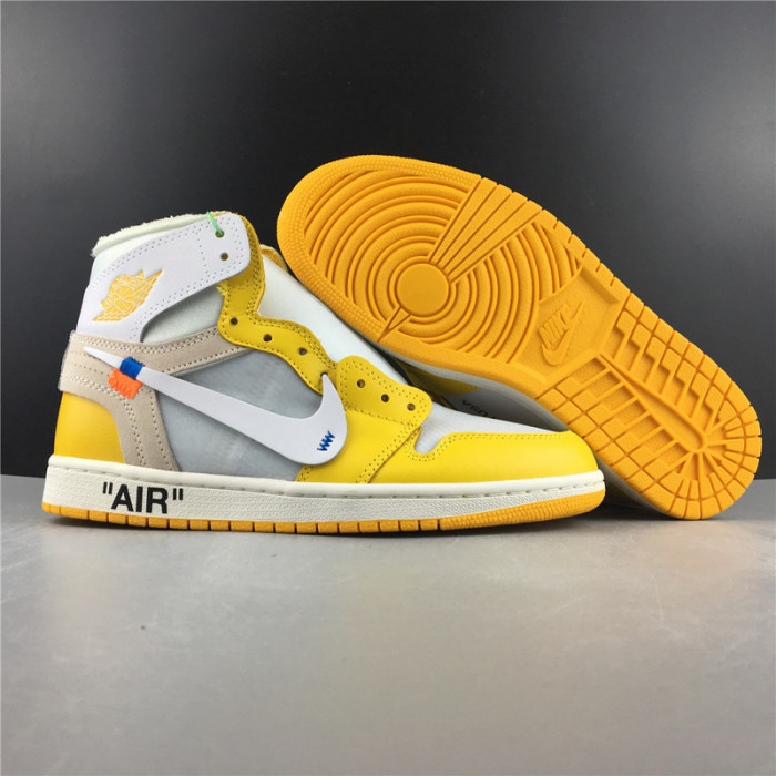 off-white air jordan 1 retro canary yellow aq0818-149