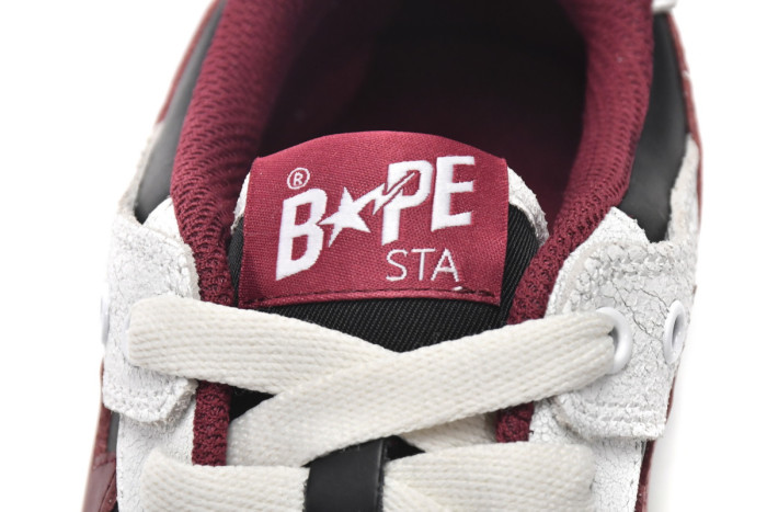 bape sk8 sta low red grey 1i20-291-020