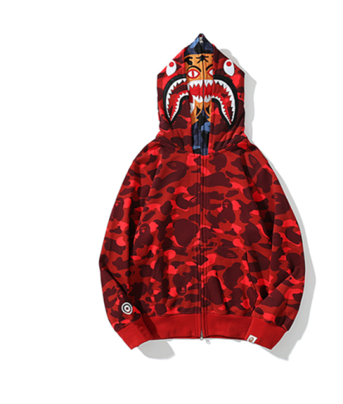 bp442 bape double hoods sweatshirt 100