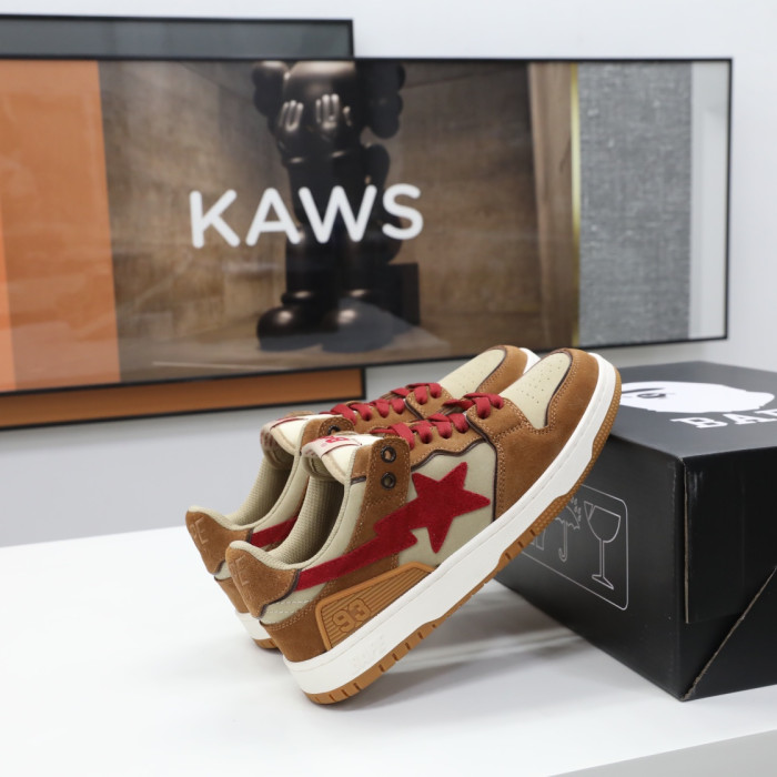 a bathing ape sk8 sta wheat red ba11032