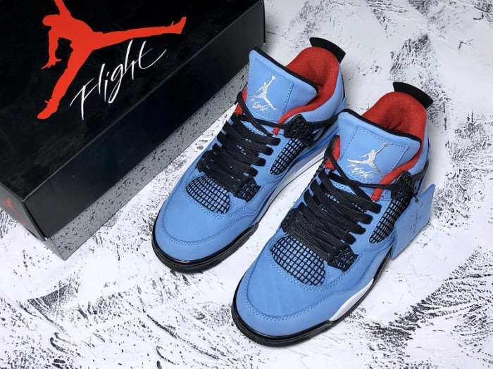 travis scott x air jordan 4 “houston oilers” university blue 308497-406