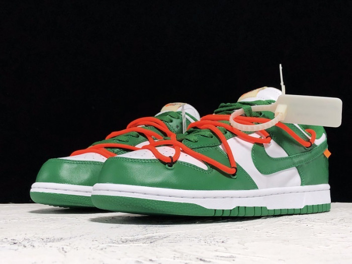 off-white nike dunk low pine green - ct0856-100
