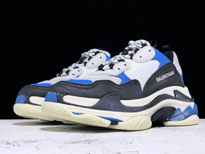 bl 17fw triple s sneaker trainer white blue h903p016