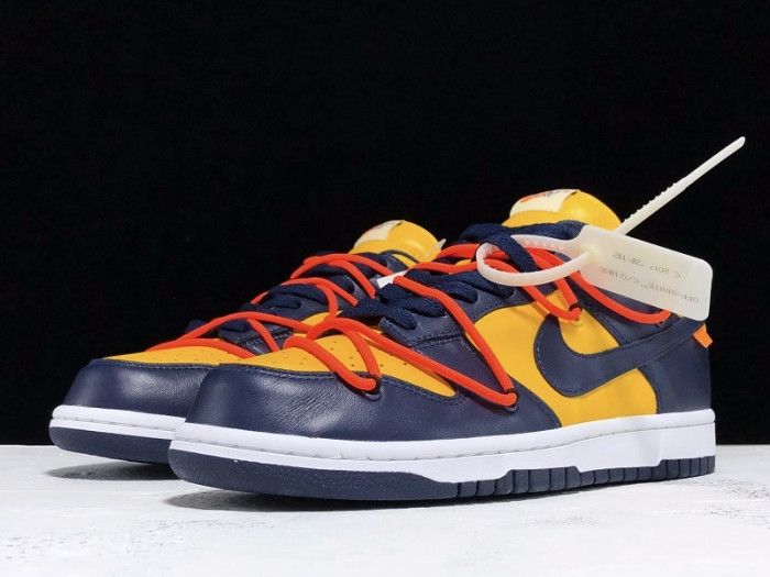 nike dunk low off-white michigan - ct0856-700