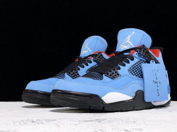 travis scott x air jordan 4 “houston oilers” university blue 308497-406