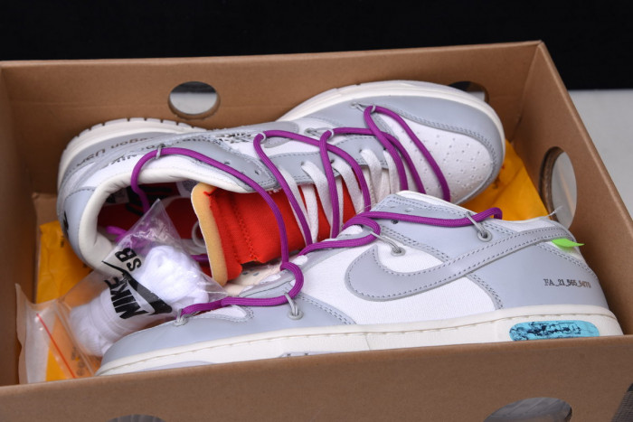 nike dunk low off-white lot 45 dm1602-101