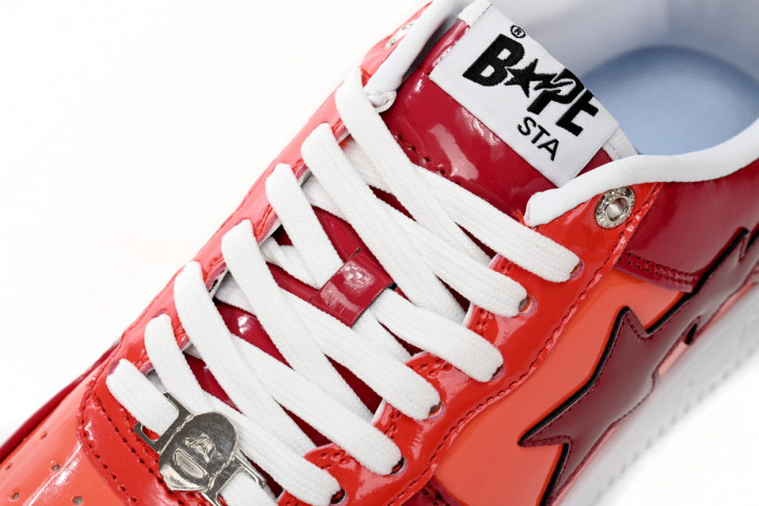 Bape Sta Low White Dark Red Mirror Surface 001FWH201046